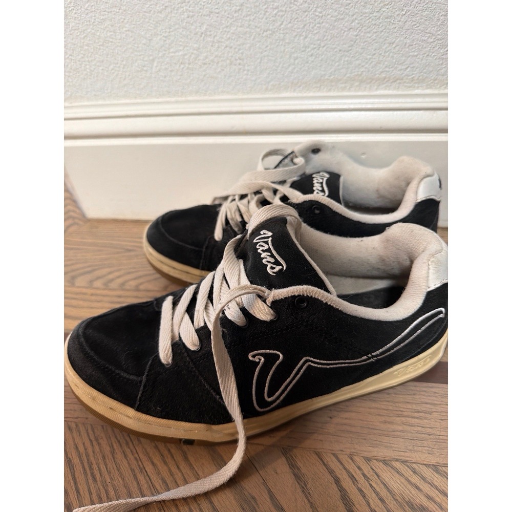 Vans Swirl Skate Shoes Black/White Suede Women's 10 Y2K Vintage